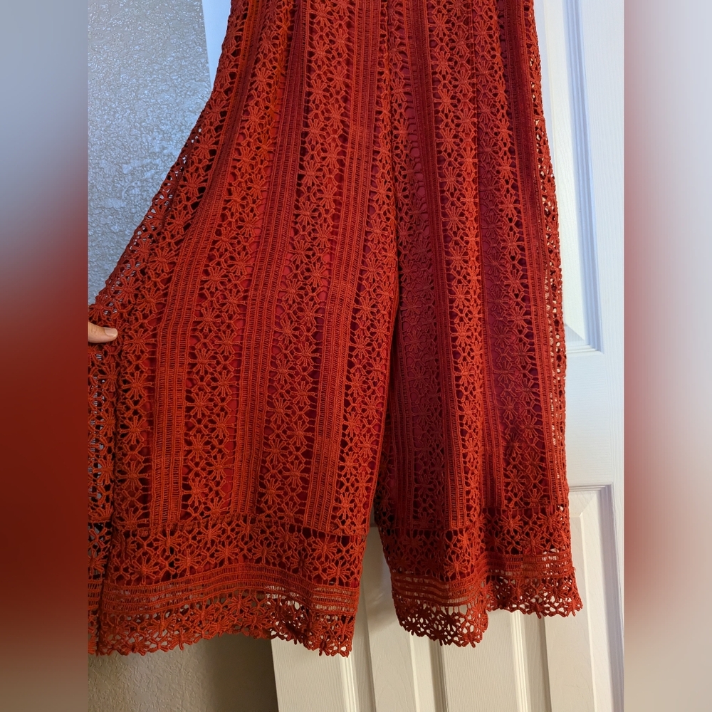 Anthro Greylin Crochet Flower Jumpsuit